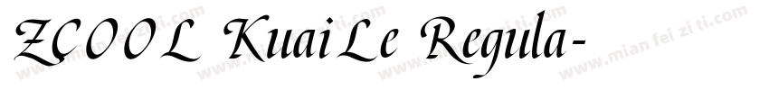 ZCOOL KuaiLe Regula字体转换
